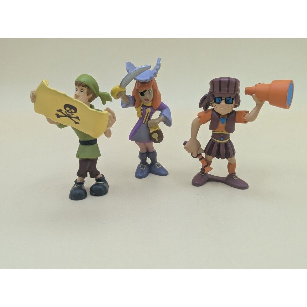 Scooby Doo Pirate Crew Figures Lot Shaggy Daphne Velma Mystery Mates PVC Toys 3